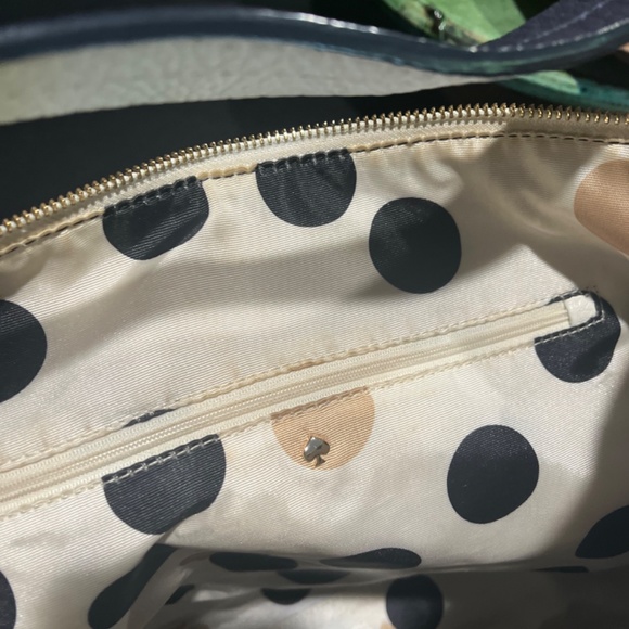 KATE SPADE BEAUTIFUL PEBBLED LEATHER SHOULDER BAG NEW NEVER USED NAVY - Picture 11 of 15